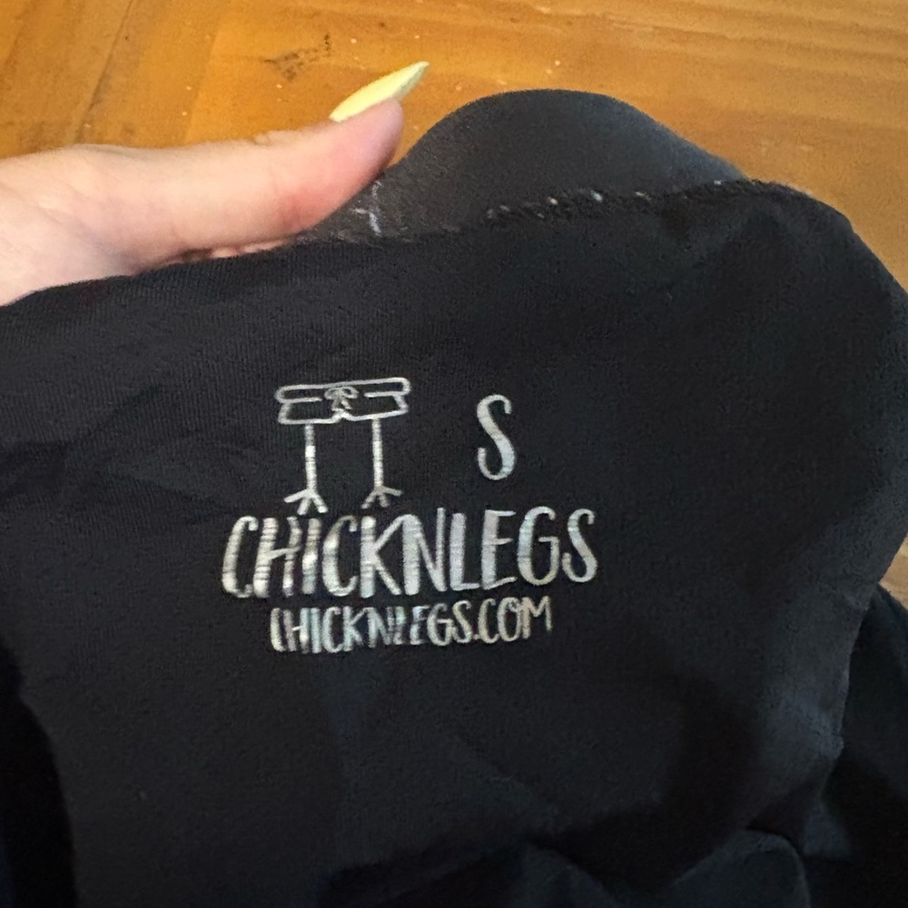 Women's Black Athletic Shorts-Chicken Leg